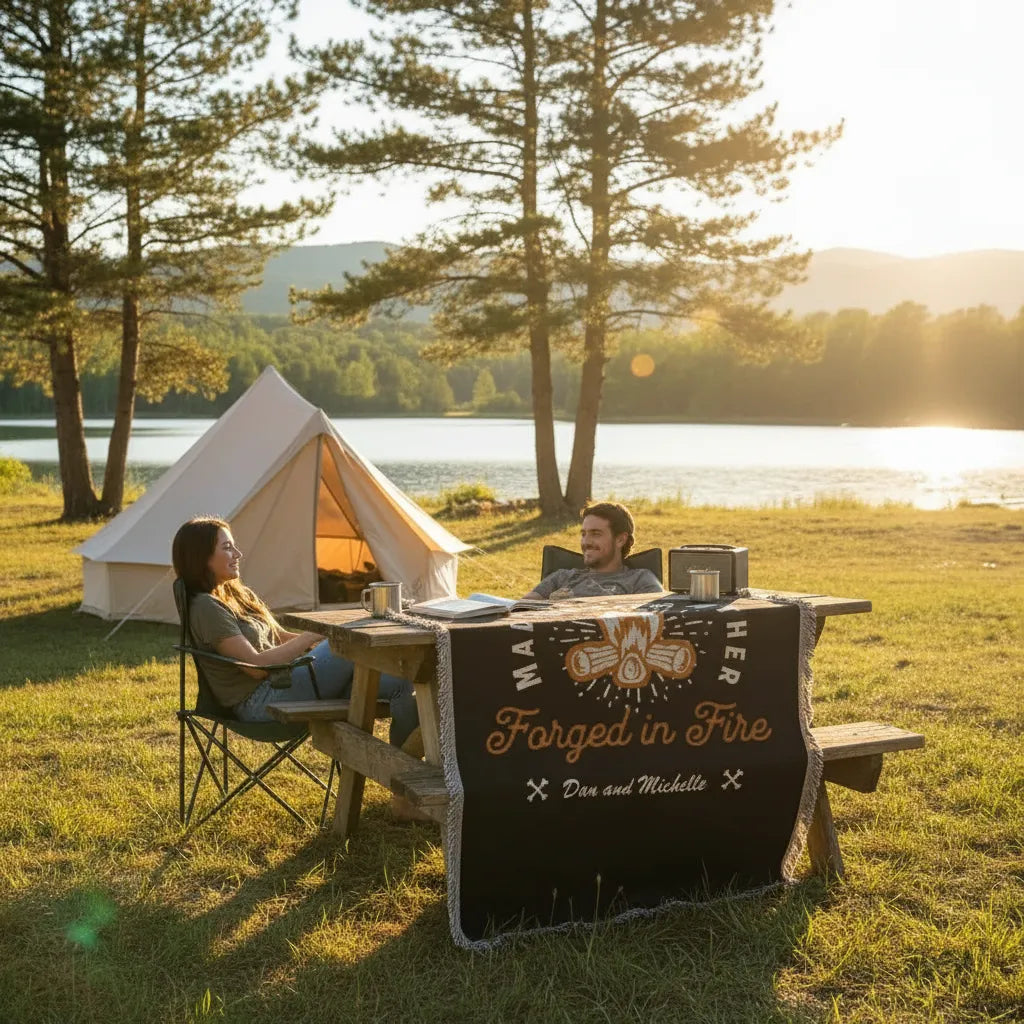 Made for Each Other Personalized Heirloom Woven Blanket