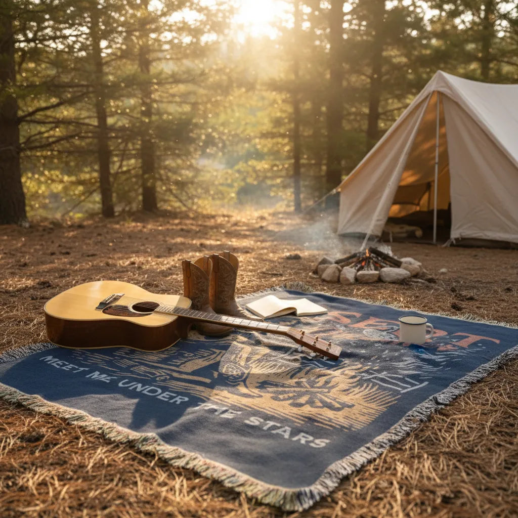 Moonlit Desert Dreamer Woven Blanket