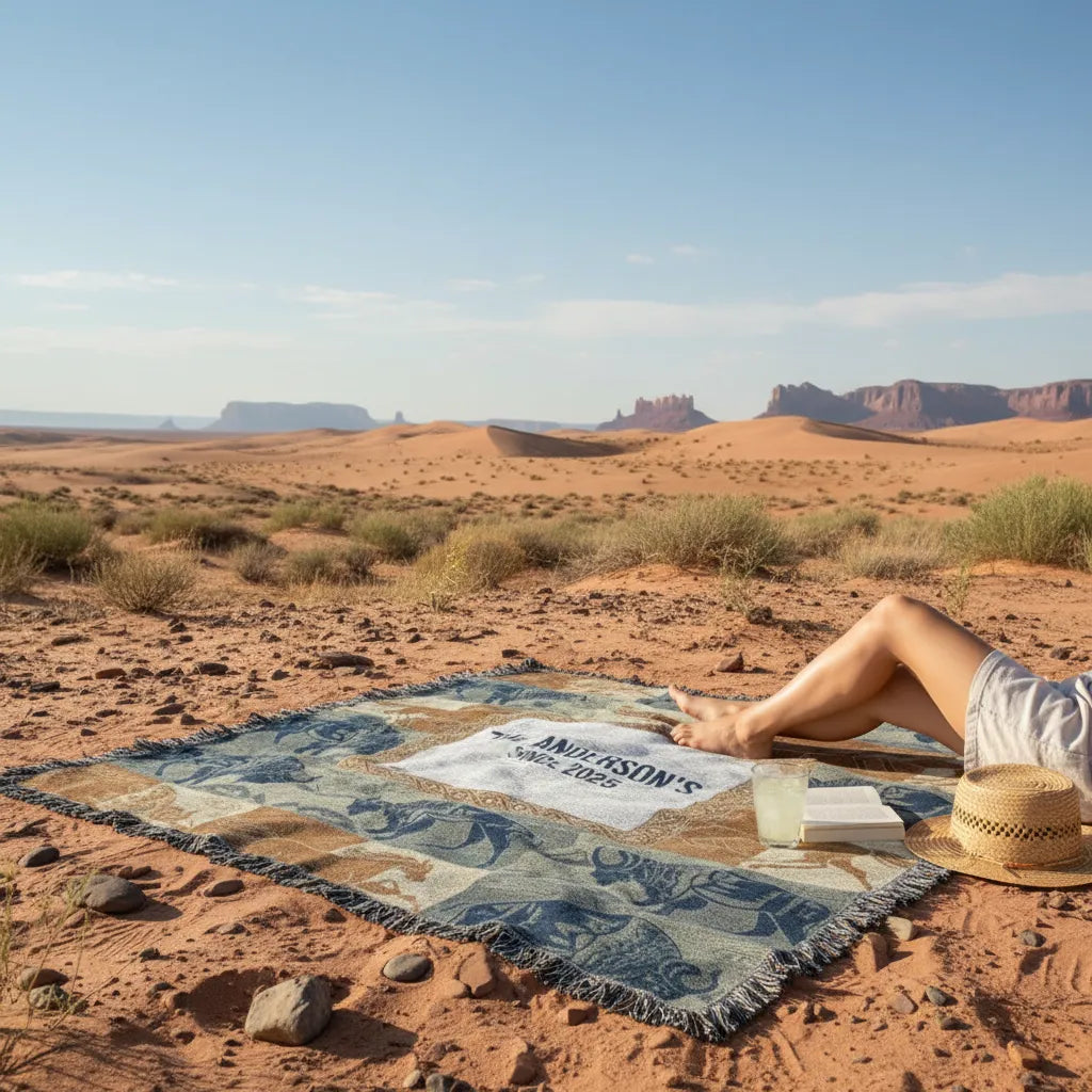 Frontier Spirits Personalized Western Woven Blanket