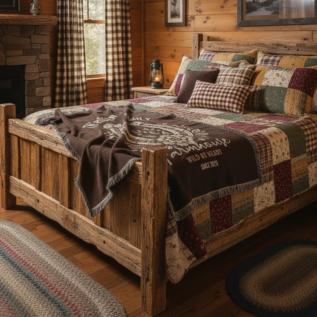 Wild At Heart Farmhouse Personalized Woven Blanket