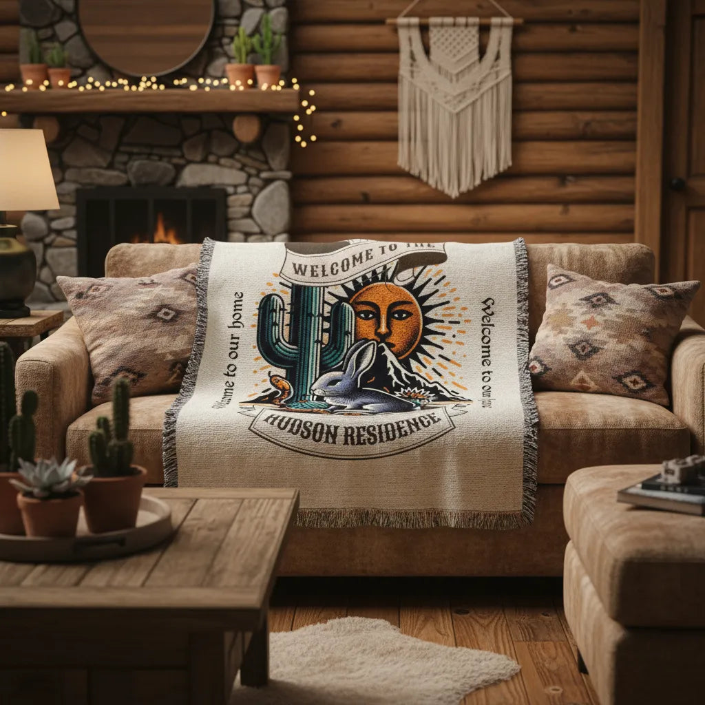 Desert Dawn Welcome Residence Woven Blanket